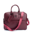 Leather Business Bag with Front Zip Pocket