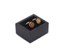 Gold silhouette crest cufflinks with rhinestones