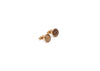 Gold silhouette crest cufflinks with rhinestones