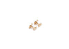 Gold silhouette crest cufflinks with rhinestones