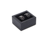 Silver silhouette crest cufflinks without rhinestones