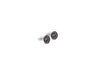 Silver silhouette crest cufflinks without rhinestones