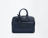 Blue business bag with front pocket and dalkbit logo