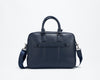 Blue business bag with front pocket and dalkbit logo