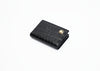 Bi-fold croc black card holder