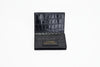 Bi-fold croc black card holder