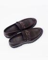 Brown Lug Loafers with Dalk-bit Logo