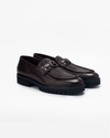Brown Lug Loafers with Dalk-bit Logo