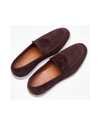 Brown uptown suede loafers