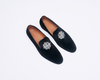 Velvet loafers with Multigon Crystal