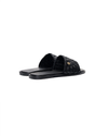 Black Basket leather mules