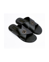 Black cross leather slide with Head logo