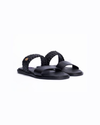 Black Slippers with weave