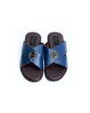 Blue and brown cross slide with T.T.DALK logo
