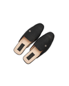 Black Basket mules with silhouette logo