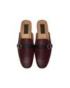 Brown velvet mules with Buckle