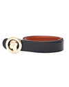 Belt with Gold silhouette crest buckle