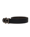Black and Brown Belt with Silver dalk bit buckle