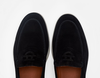 Black Embossed Uptown Suede Loafers
