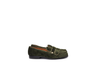 Green Velvet Shoe with Silhouette logo