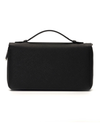 Black leather male purse