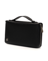 Black leather male purse