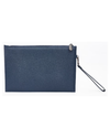 Blue clutch purse with Dalk-bit logo