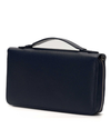 Blue leather male purse