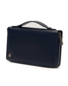 Blue leather male purse