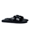 Male Black Gold Slippers