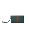 Green and Tan purse with Dalk-bit logo