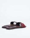 Burgundy female slippers with dalkbit logo