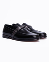 Black Shoe with Avant-garde Buckle Strap