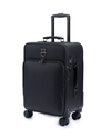 Black Leather Luggage with front pocket