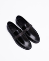 Black Shoe with Avant-garde Buckle Strap