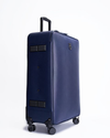 Blue 30inches Leather luggage with Dalk-bit logo