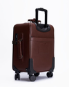 Cinnamon Brown leather luggage with Dalk-bit logo