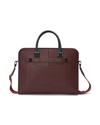 Brown Business Bag with dark green strip