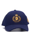 Blue Baseball Cap with Gold Badge