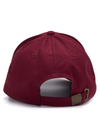 Red Baseball Cap with Gold Badge