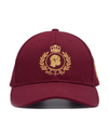 Red Baseball Cap with Gold Badge