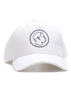White Baseball Cap with Black Logo