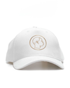 White Baseball Cap with Gold Logo