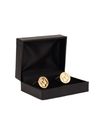 Gold silhouette plain crest cufflinks