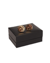 Gold silhouette plain crest cufflinks