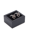 Silver Crest cufflinks with rhinestone