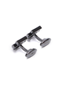 Silver dalk-bit cufflinks without rhinestones