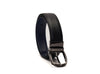 Black and Blue Reversible belt with polished Black buckle