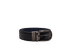 Black and Blue Reversible belt with polished Black buckle