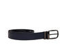 Blue Reversible belt with polished Black buckle